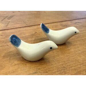 2pc Vintage Happiness Pigeon Chopstick Rests Holders Japanese Ceramic Bird Decor